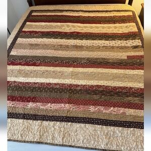 Handmade Brown Quilt 64 x 70
